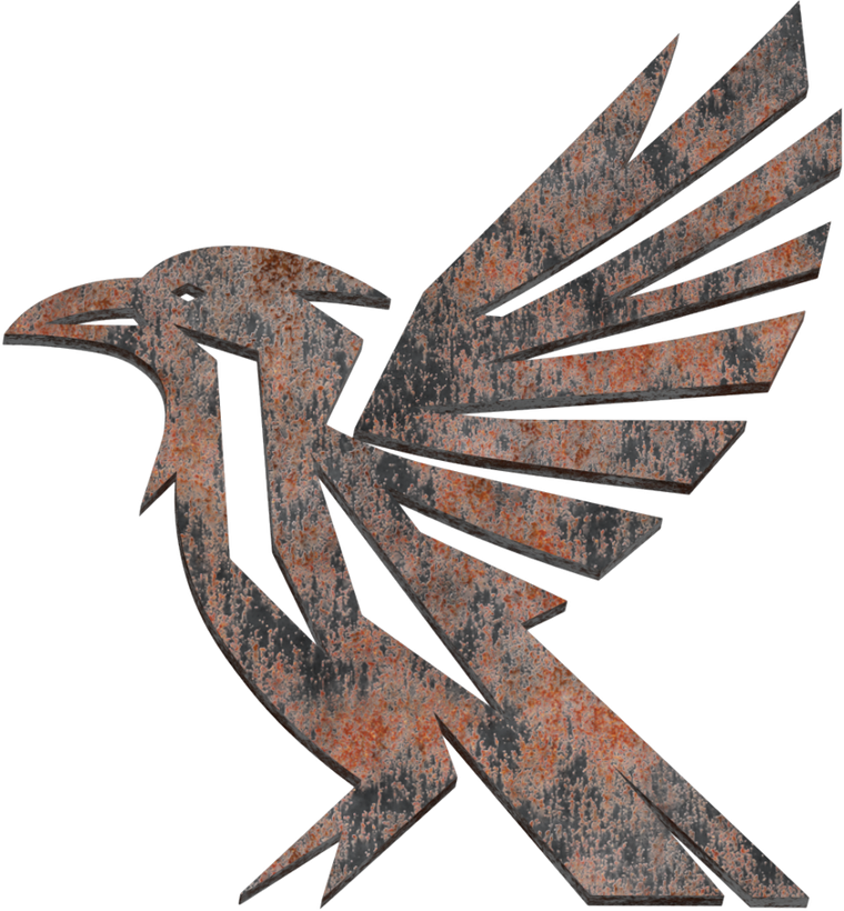 Iron Raven — rusted iron raven mark
