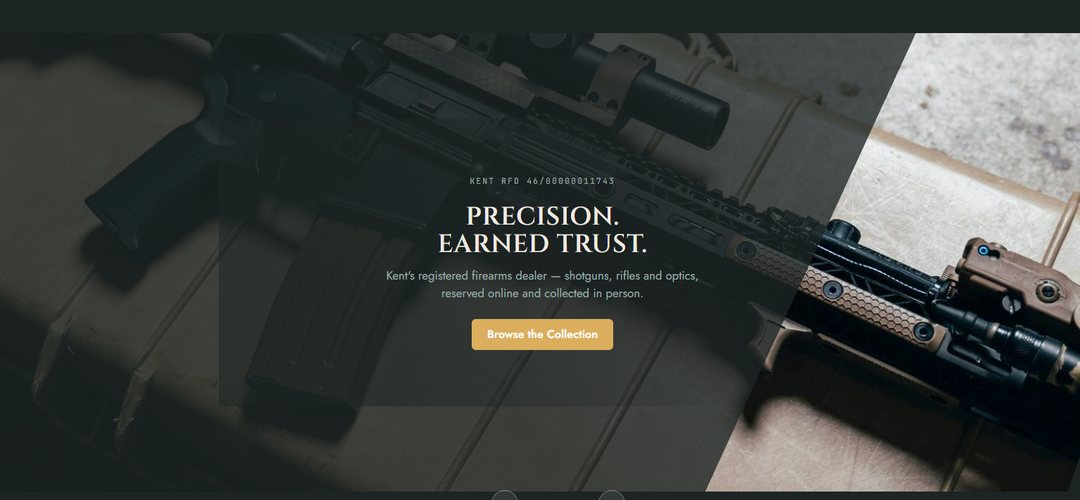 Oakley Firearms — retail site homepage